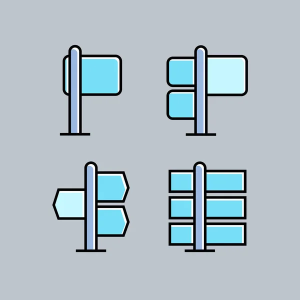 Illustration Vectorielle Signes Icônes Ensemble — Image vectorielle