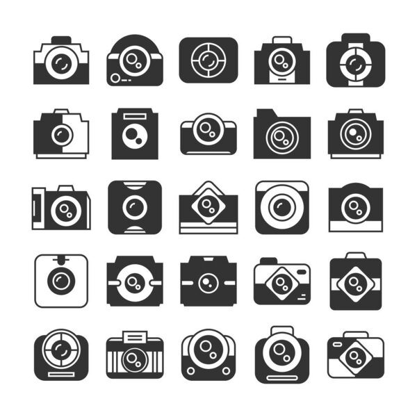 векторная иллюстрация камер, Набор

