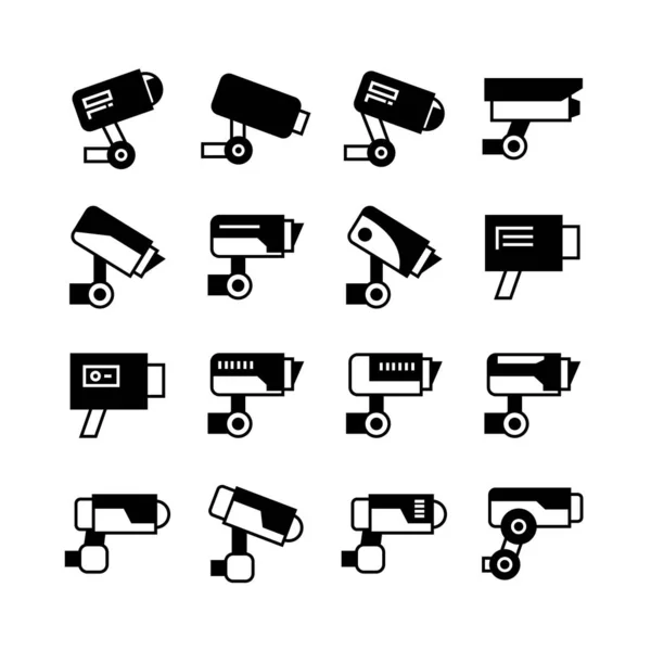 Vectorillustratie Van Pictogrammen Van Camera — Stockvector