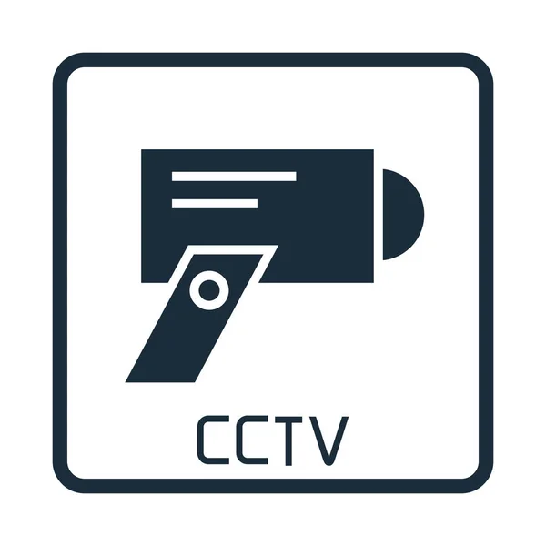 Vector Illustration Cctv Warning Sign — Stock Vector