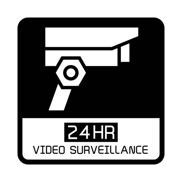 Cctv 警告标志的矢量图 — 图库矢量图片