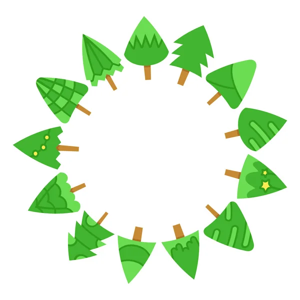 Illustration Vectorielle Des Arbres Noël Carte — Image vectorielle