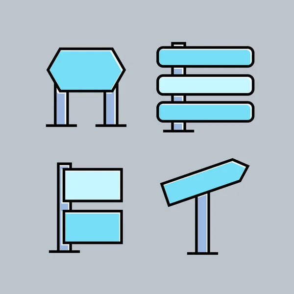 Vector Illustration Signs Icons Set — Stock Vector