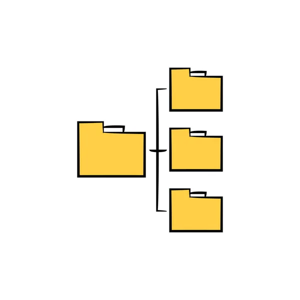 フォルダのベクトル図 — ストックベクタ