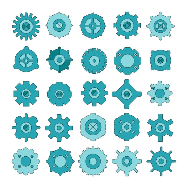 Ilustração Vetorial Diferentes Formas Conjunto Ícones — Vetor de Stock