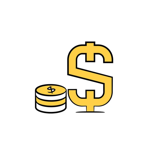 Επιχειρηματική Ιδέα Απεικόνιση Διανύσματος Δολαρίων — Διανυσματικό Αρχείο