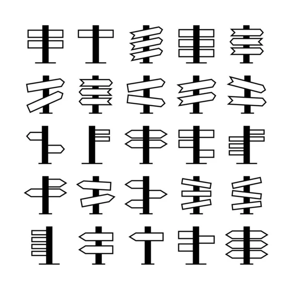 Illustration Vectorielle Signes Icônes Ensemble — Image vectorielle