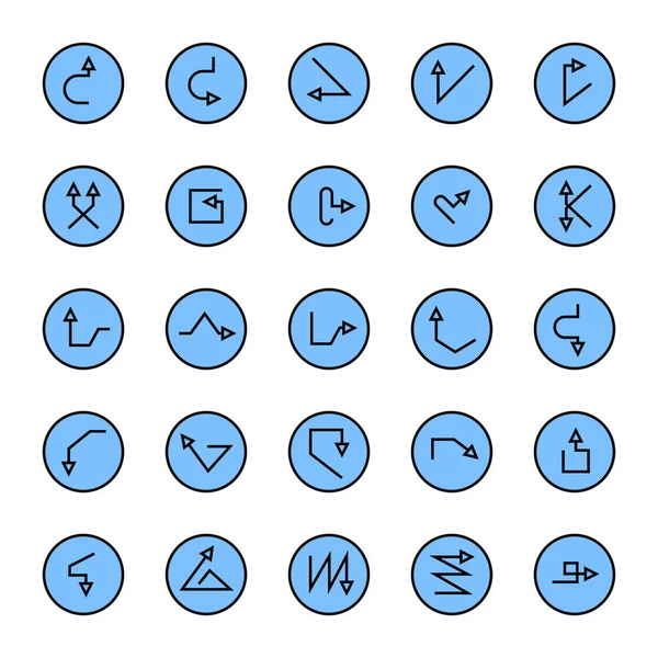 Illustrazione Vettoriale Delle Icone Delle Frecce — Vettoriale Stock