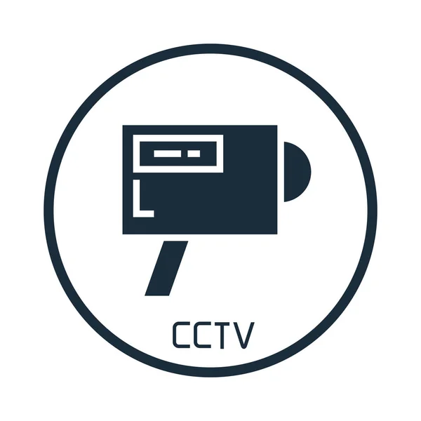 Ilustración Vectorial Señal Advertencia Cctv — Vector de stock