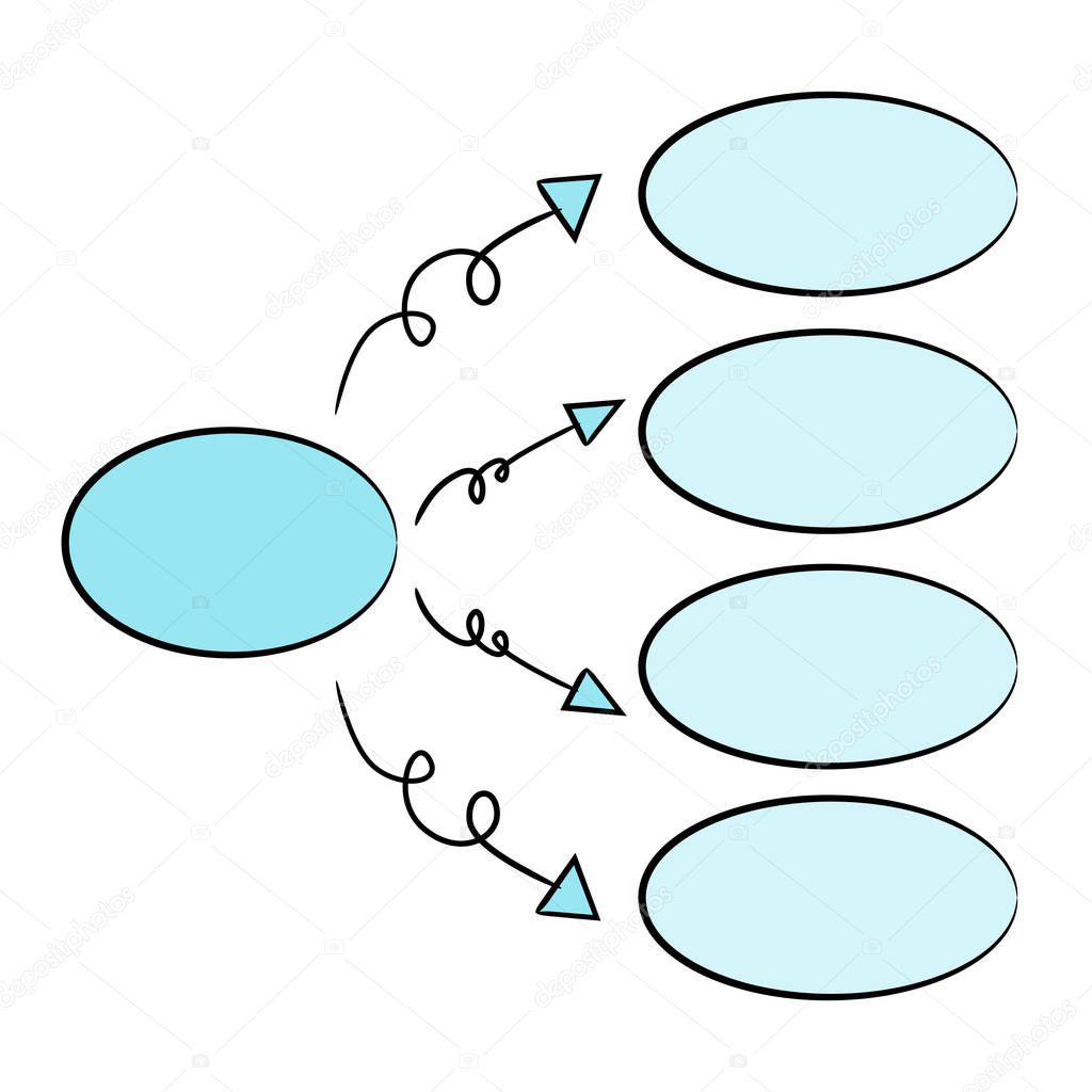 vector illustration of flow diagram