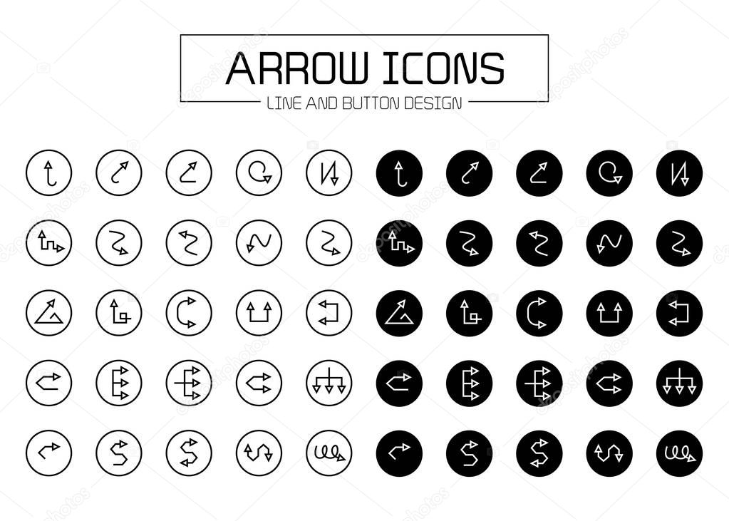 vector illustration of arrow icons