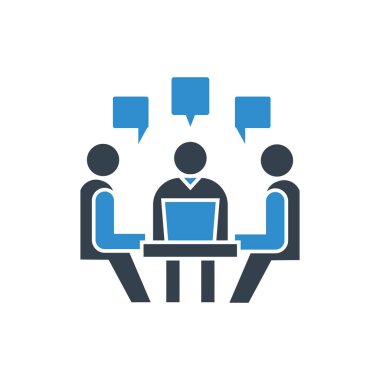 İş konsepti. Sohbet iş adamlarının vektör Illustration