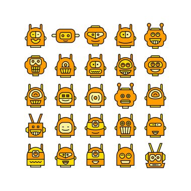 robotların vektör illüstrasyonu