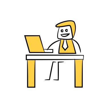 İş adamının vektör illüstrasyonu