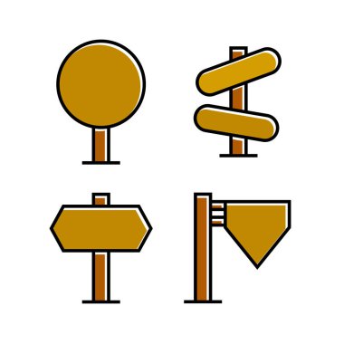 işaretlerin vektör illüstrasyonu, simgeler seti