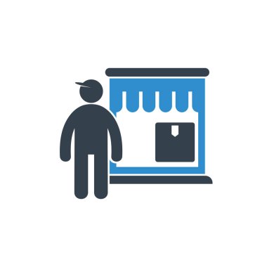 İş, teslimat konsepti. Vektör Illustration