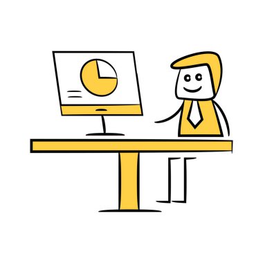 çalışan işadamı vektör illüstrasyon