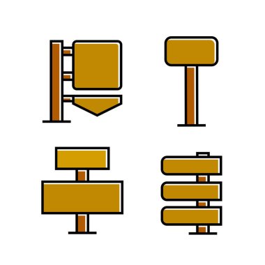 işaretlerin vektör illüstrasyonu, simgeler seti