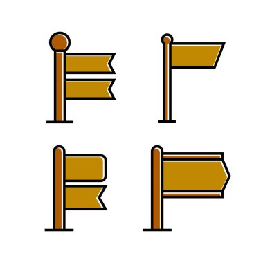 işaretlerin vektör illüstrasyonu, simgeler seti