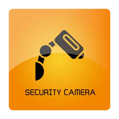 CCTV uyarı işareti vektör illüstrasyon