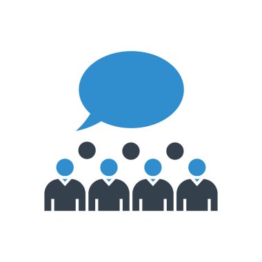 İş konsepti. İş adamları ve kabarcık vektör Illustration