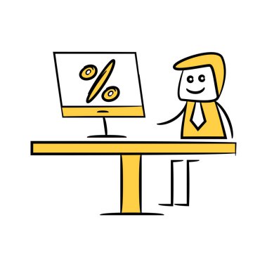 çalışan işadamı vektör illüstrasyon