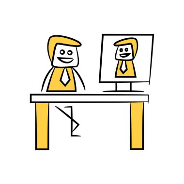 İş adamının vektör illüstrasyonu