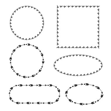 şekiller kümesinin vektör illüstrasyonu