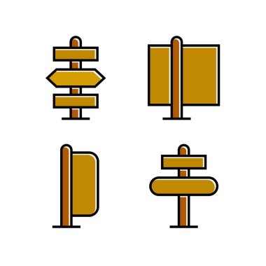 işaretlerin vektör illüstrasyonu, simgeler seti