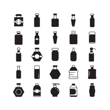 Şişelerin vektör illüstrasyonu