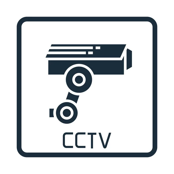 Vektor Illustration Des Cctv Warnzeichens — Stockvektor