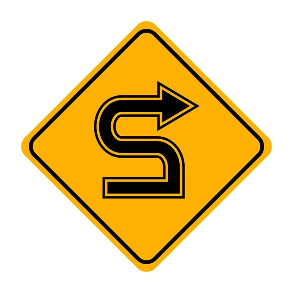 Vector Illustration Road Sign — Stock Vector