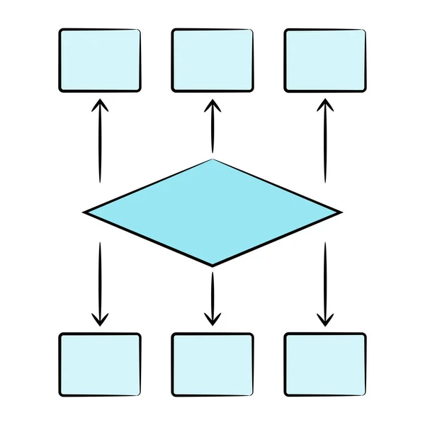 Ilustração Vetorial Diagrama Fluxo — Vetor de Stock