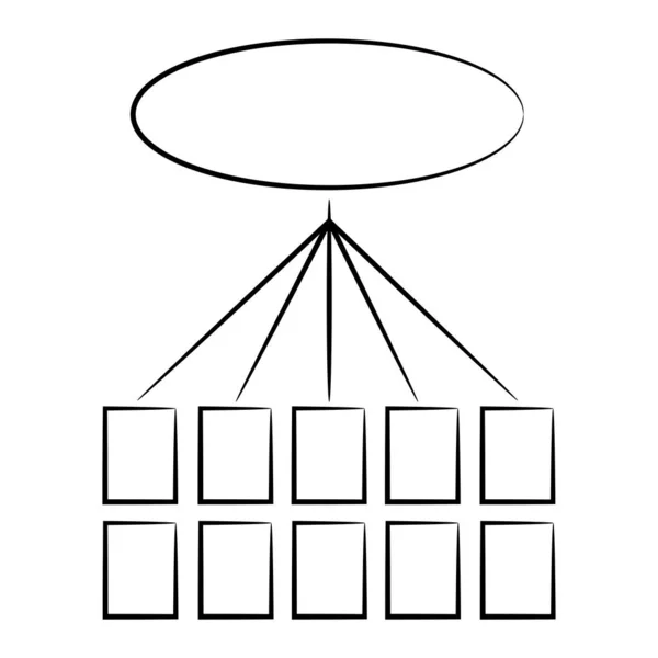 Vektorová Ilustrace Diagramu Šablona — Stockový vektor