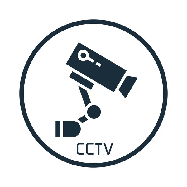 Vector Illustration Cctv Warning Sign — Stock Vector