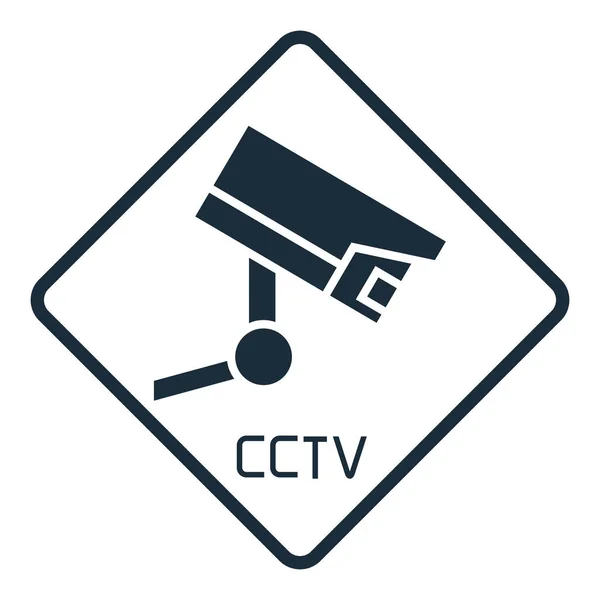 Ilustración Vectorial Señal Advertencia Cctv — Archivo Imágenes Vectoriales