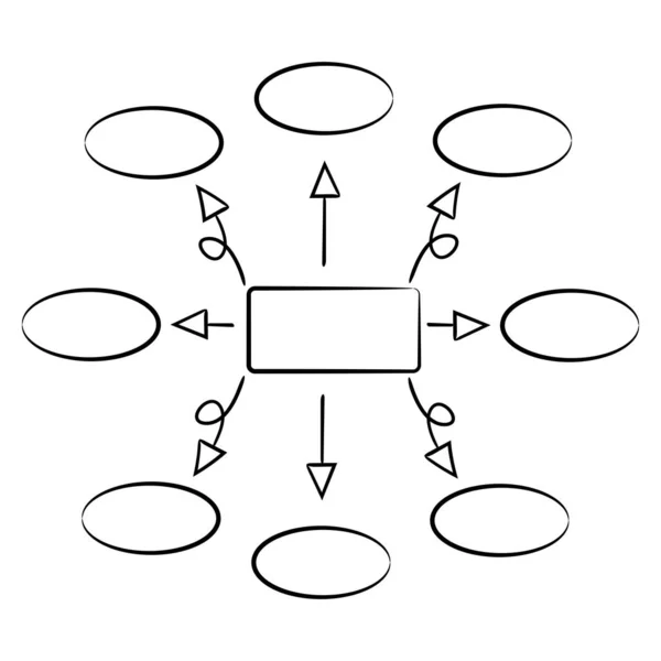 Ilustração Vetorial Diagrama Modelo — Vetor de Stock