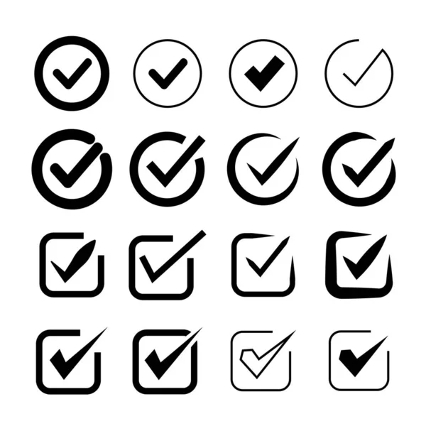 Ilustración Vectorial Marcas Verificación — Archivo Imágenes Vectoriales