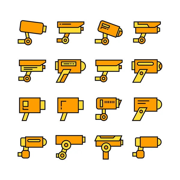 Vektor Illustration Von Kamera Icons — Stockvektor