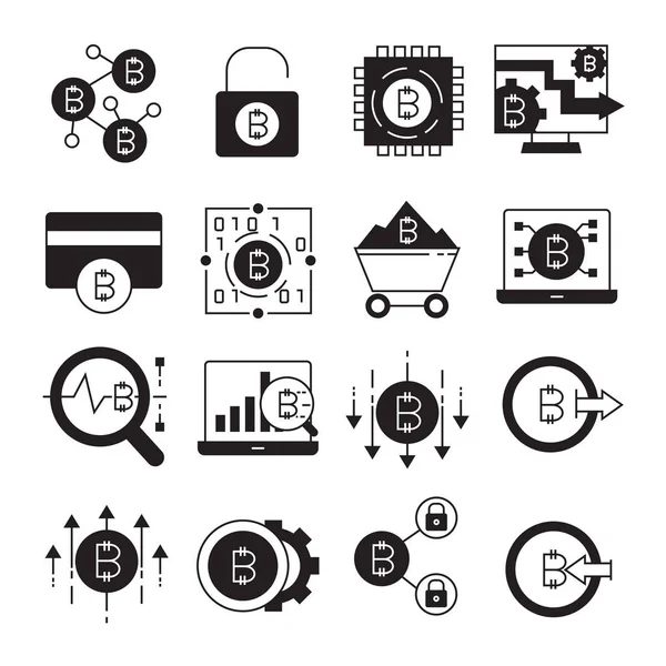 Ilustración Vectorial Iconos Del Tema Negocios — Vector de stock