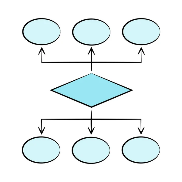 Ilustración Vectorial Del Diagrama Flujo — Vector de stock