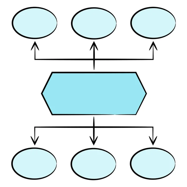 Ilustracja Wektorowa Diagramu Przepływu — Wektor stockowy