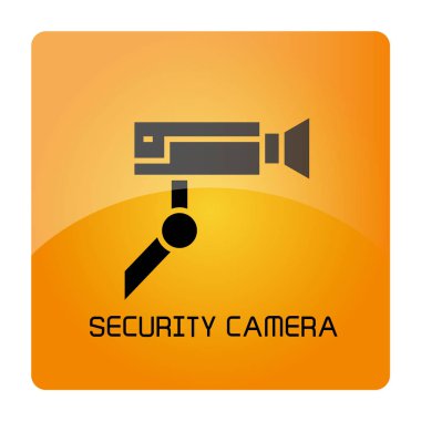 CCTV uyarı işareti vektör illüstrasyon
