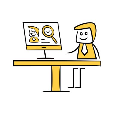 çalışan işadamı vektör illüstrasyon