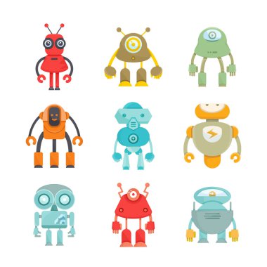 robotların vektör illüstrasyonu