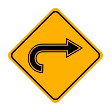 Yol işaretinin vektör illüstrasyonu