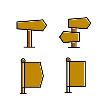 işaretlerin vektör illüstrasyonu, simgeler seti