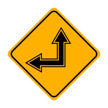 Beyaz arka plan üzerinde ok işareti simgesi