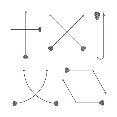 oklar vektör çizim 