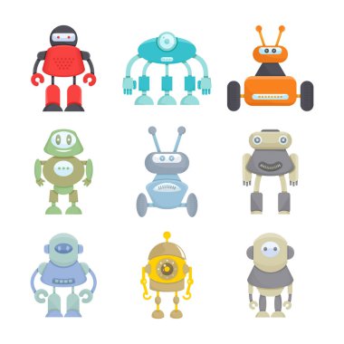 robotların vektör illüstrasyonu